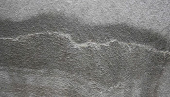Example of self-healed concrete