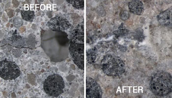 Concrete Before and After healing