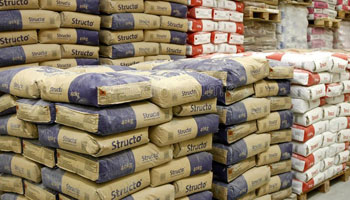 Stacks of Cement Bags