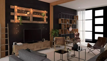 Example of renovating a room with wooden furniture